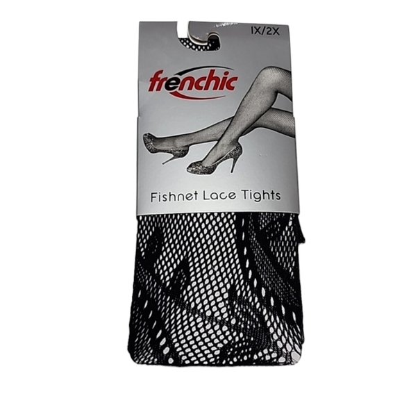 Frenchic Fishnet Women's Lace Stockings Tights Sexy Pantyhose‎ Plus Size 1X/2X - Picture 1 of 6
